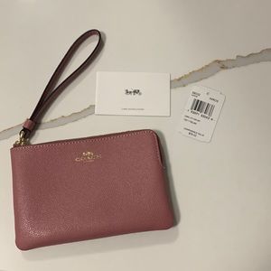 NWT Mauve Coach Wristlet